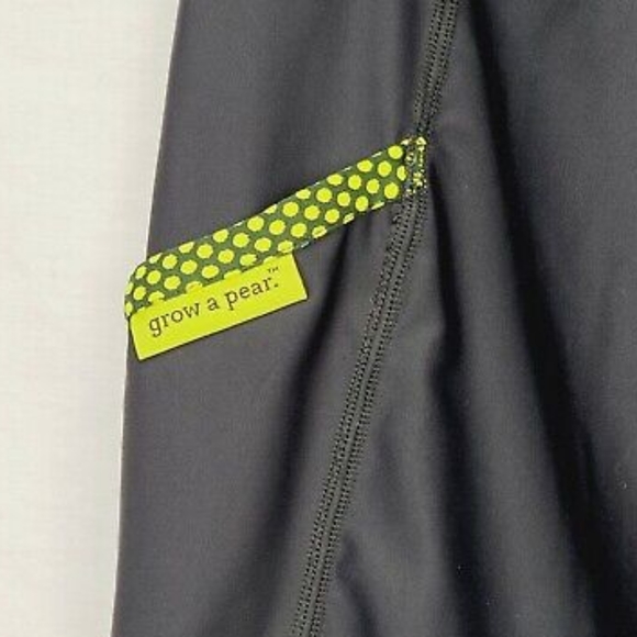 Garden Freak Legging pants with removable Knee Pads Black & Neon Green NWT - Picture 4 of 7